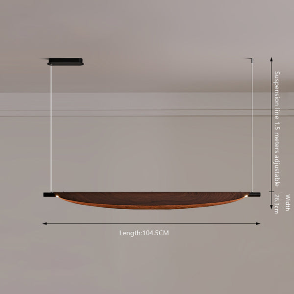 Lustre de salle à manger rétro créatif et personnalisé en forme de feuille