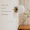 Retro cream style glass ball bedside corridor wall lamp
