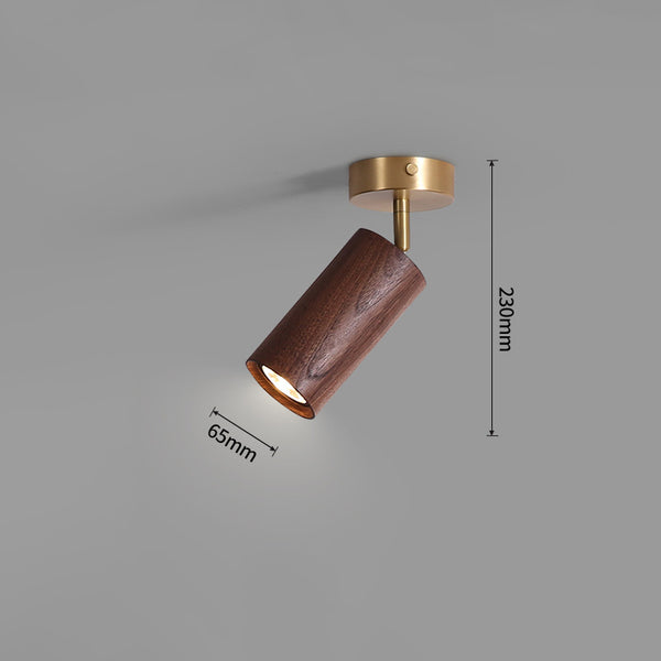 Solid wood LED corridor ceiling light