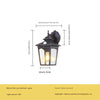 Retro glass home outdoor courtyard corridor human body induction waterproof wall lamp