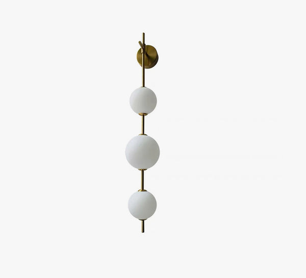 All copper sphere bedroom bedside wall lamp