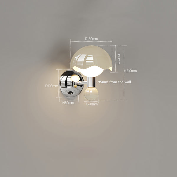 Cream style creative eggshell bedroom bedside wall lamp