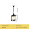 Chinese style outdoor waterproof villa corridor pavilion courtyard ceiling lamp