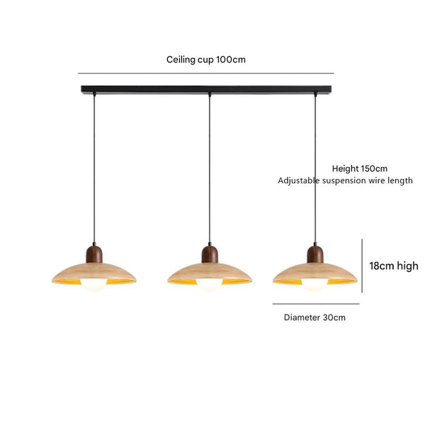 Japanese retro log style restaurant chandelier