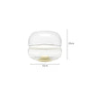 Round glass cloud stone bedside table lamp