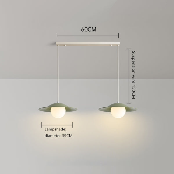 Cream style glass dining pendant light