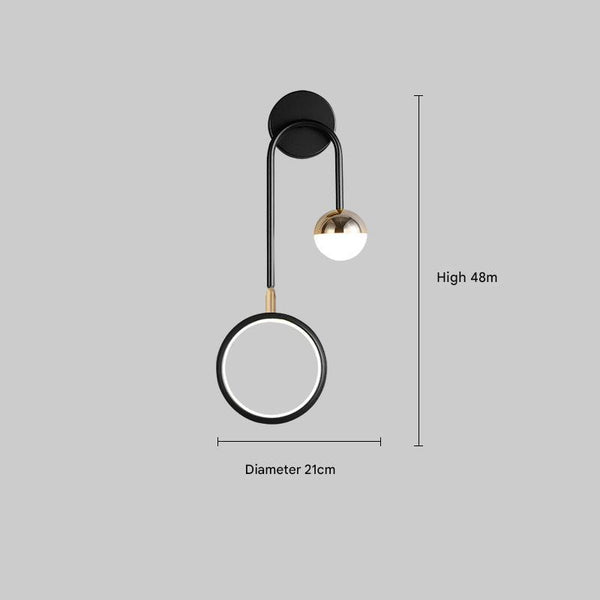 Applique murale LED minimaliste à double tête pour chambre à coucher