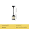 Chinese style outdoor waterproof villa corridor pavilion courtyard ceiling lamp