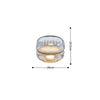 Round glass cloud stone bedside table lamp