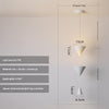 Minimalist conical bedroom bedside background wall chandelier