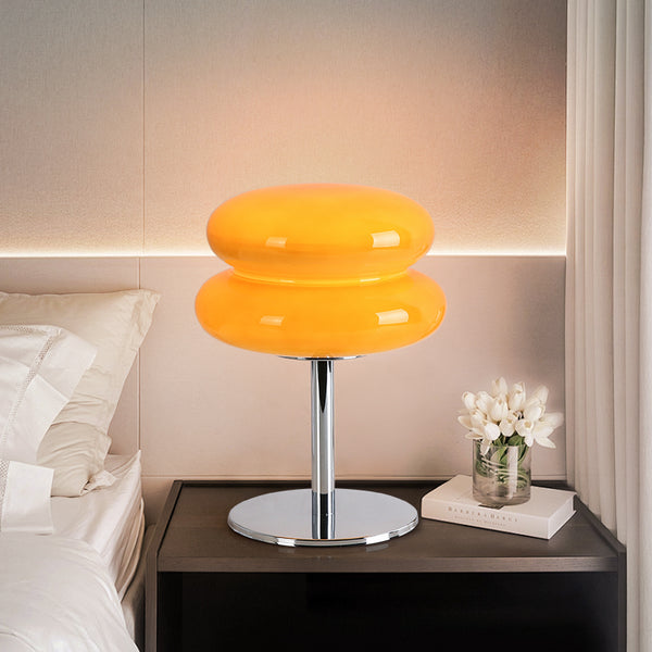 Medieval vintage glass table lamp