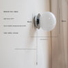 Retro cream style glass ball bedside corridor wall lamp