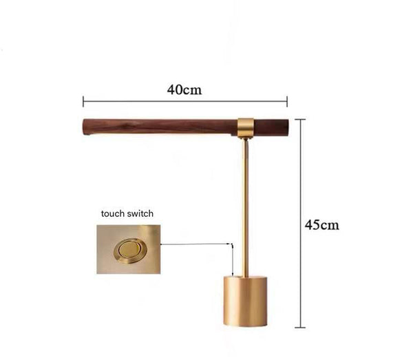 Creative personality wood grain bedside desk lamp