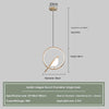 Modern simple creative bird bedroom bedside chandelier