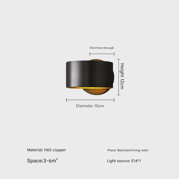 Postmodern all-copper wall lamp
