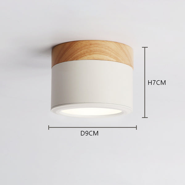 Plafonnier d'allée à LED en bois massif nordique