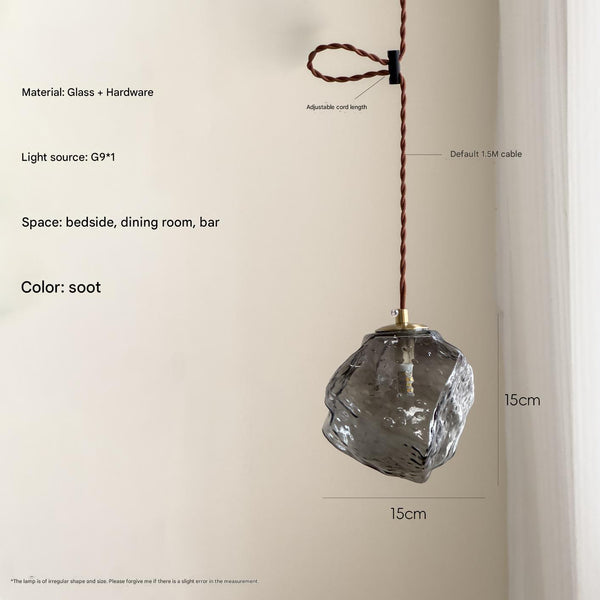 Creative ice cube adjustable bedroom bedside chandelier