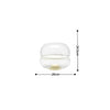 Round glass cloud stone bedside table lamp