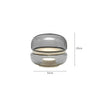 Round glass cloud stone bedside table lamp