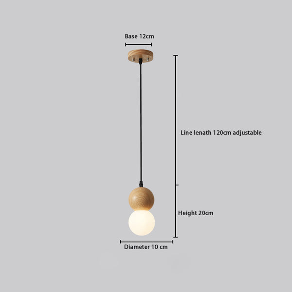 Kronleuchter aus Holzwindkürbis im japanischen Stil