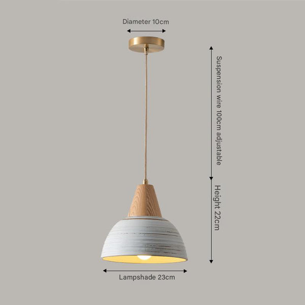 Japanese style solid wood ceramic chandelier