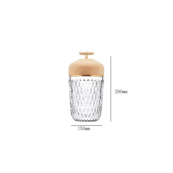 Creative pine cone glass table lamp