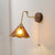 Medieval style glass bedroom bedside wall lamp