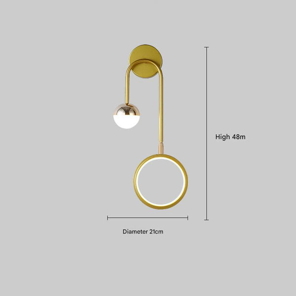 Applique murale LED minimaliste à double tête pour chambre à coucher