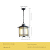 Chinese style outdoor waterproof villa corridor pavilion courtyard ceiling lamp