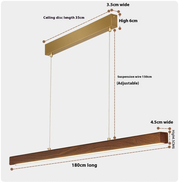 Suspension de table à manger en noyer