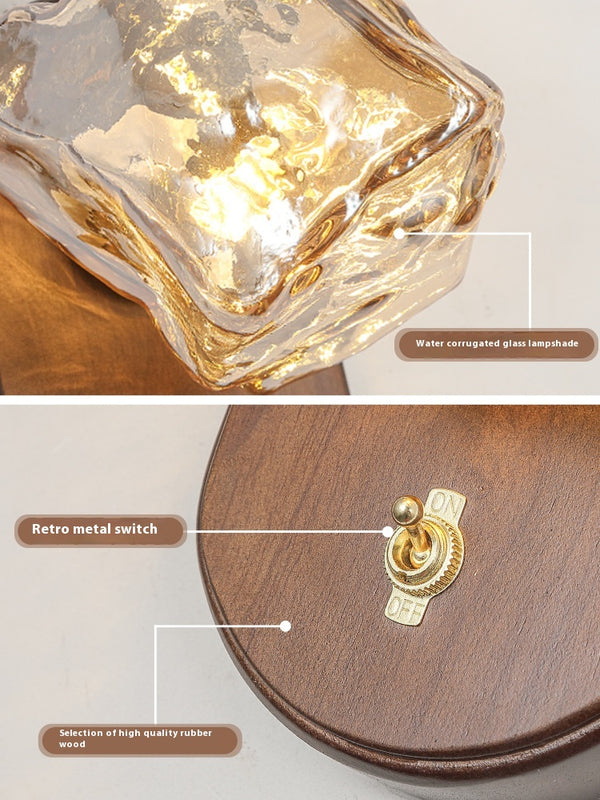 Applique en verre glacé