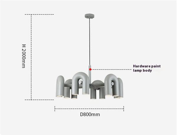 Creative U-shaped chandelier