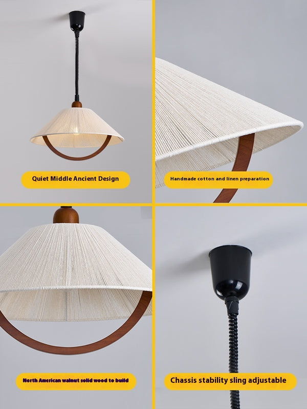 Lustre relevable en forme de bûche