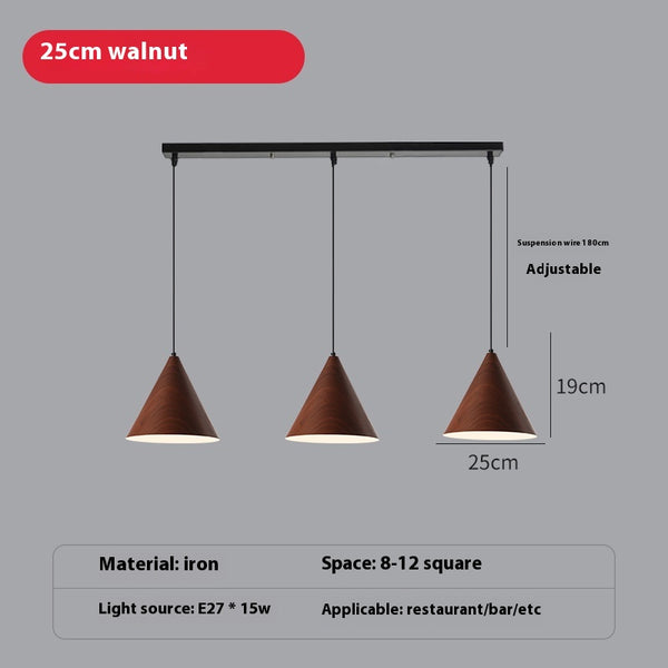Lustre simple en grain de bois