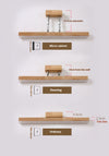 Applique murale LED en bois massif avec miroir