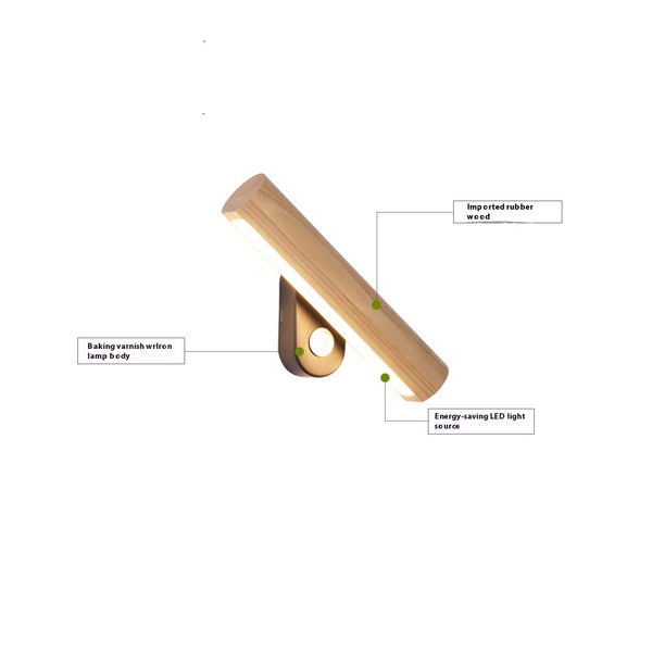 Lampe murale rotative de chevet de chambre nordique