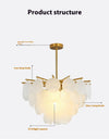 Lustre coquille crème français