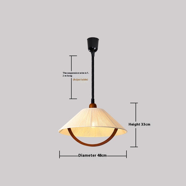 Lustre relevable en forme de bûche