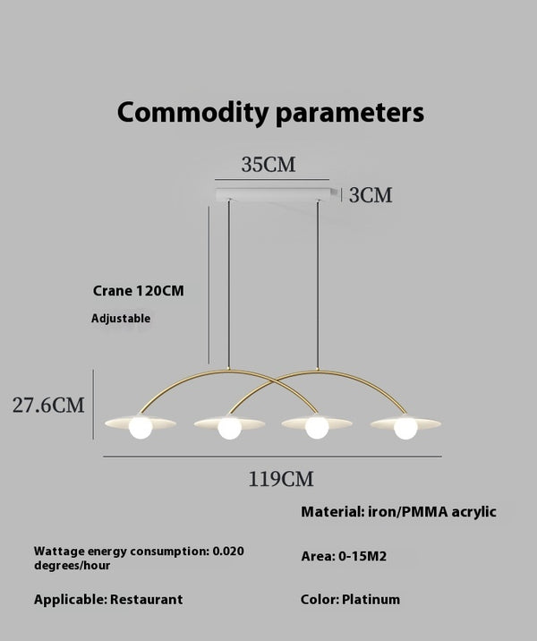 Cream style three-head dining chandelier