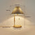 Retro plissierte Massivholz Tischlampe