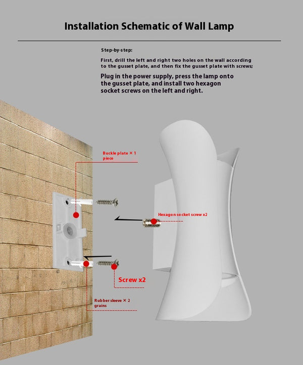 Schlichte LED-Außenwandleuchte für den Garten