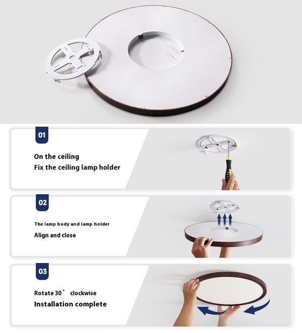 Ultradünne Deckenlampe für Schlafzimmer im japanischen Stil