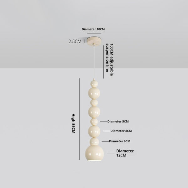 Kreativer Kronleuchter im cremefarbenen Stil mit Kürbislampe