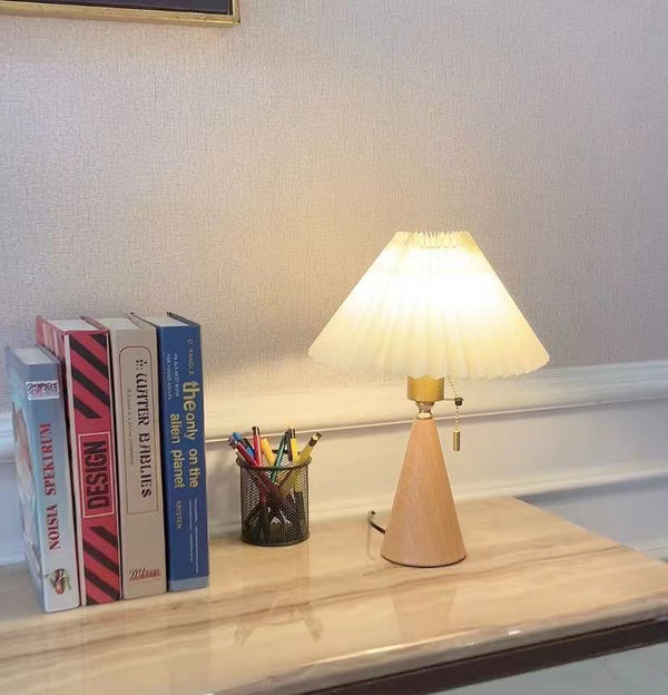 Medieval style pleated table lamp