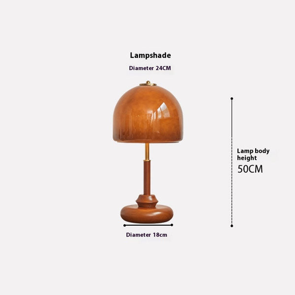 Retro Glass Study Bedroom Bedside Table Lamp