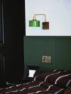 Japanese style retro glass bedroom bedside wall lamp