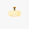 Solid wood fabric bedroom ceiling lamp