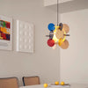 Colorful solid wood creative chandelier