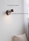 Rotatable bedroom solid wood wall lamp