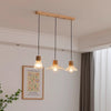 Japanese style log wind glass chandelier